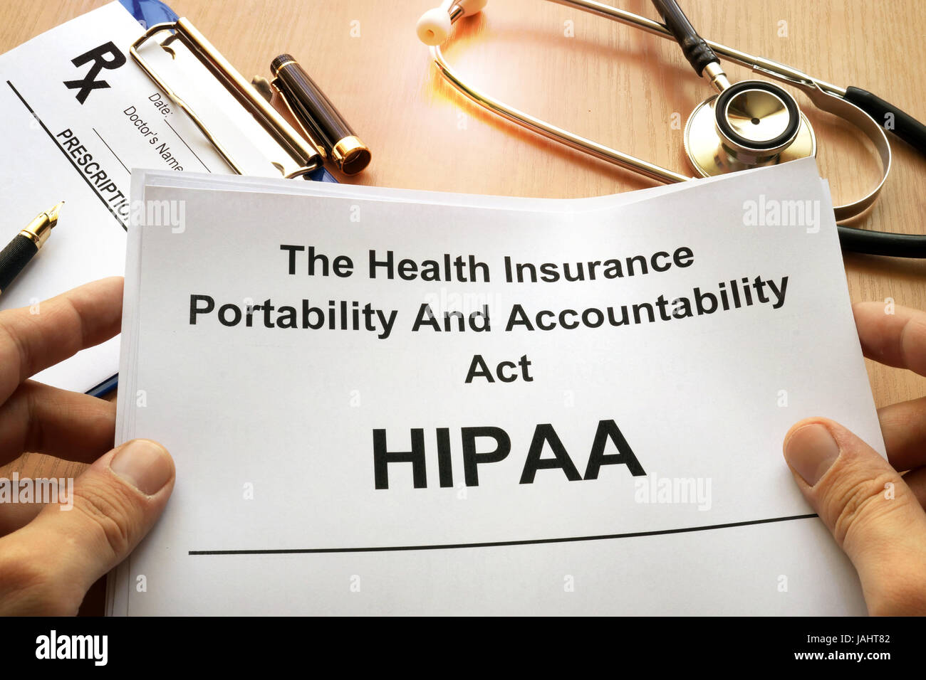 HIPAA. L'Health Insurance Portability and Accountability Act del 1996. Foto Stock