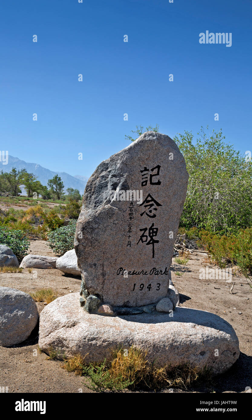 Ca03268-00...california - progettati e realizzati a mano park, creato da residenti di manzanar; una guerra mondiale 2 giapponese del campo di internamento di manzanar, un nat Foto Stock