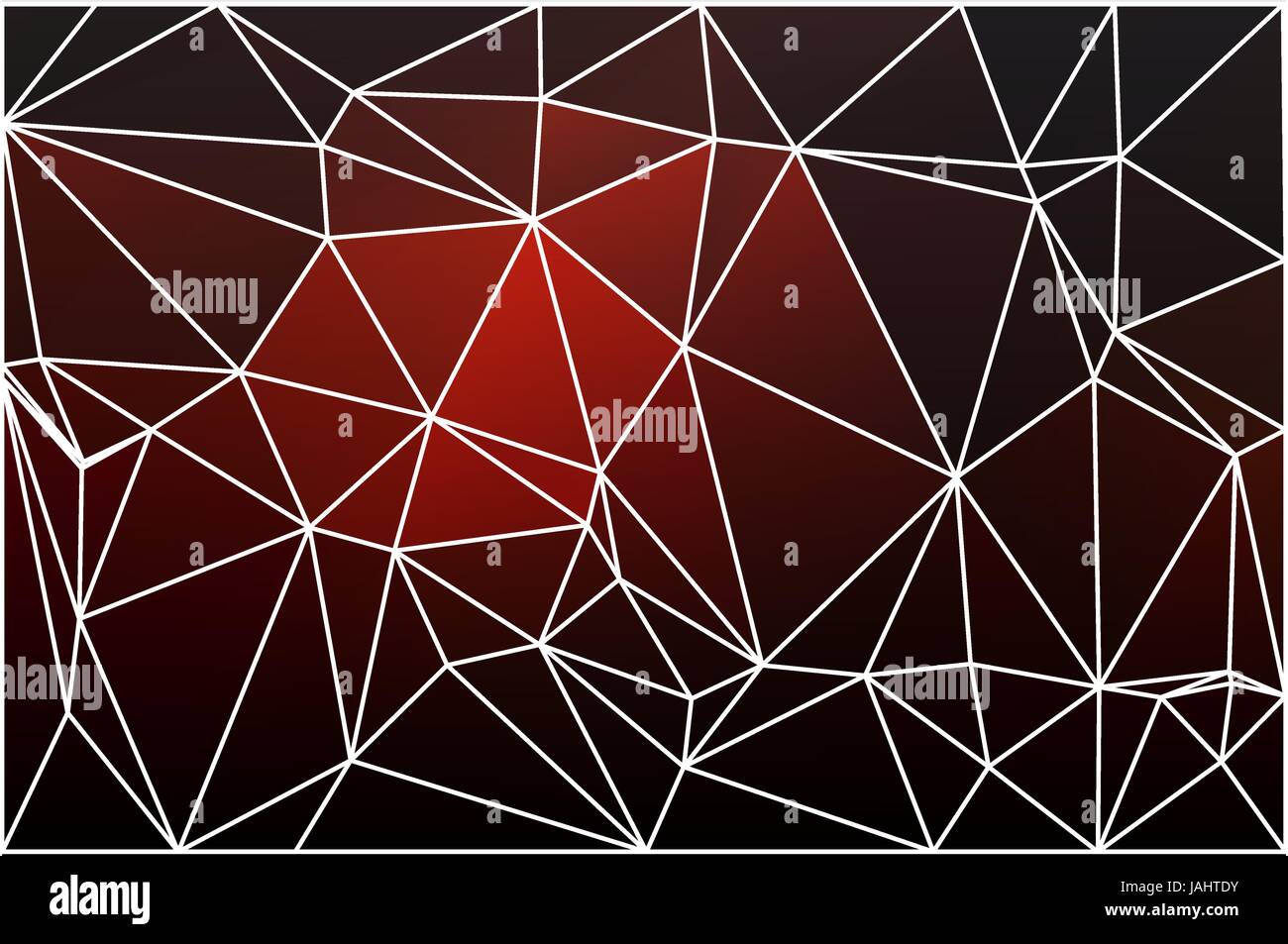 Rosso marrone nero bassa astratta geometrica poly lo sfondo con il triangolo bianco maglia. Illustrazione Vettoriale