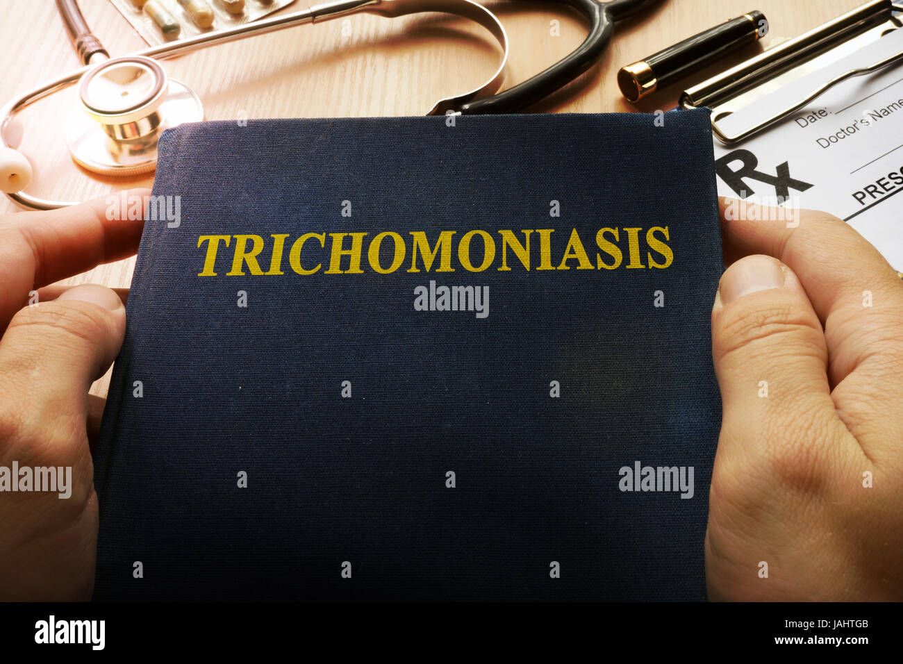 Prenota con titolo Trichomoniasis in un ospedale. Foto Stock