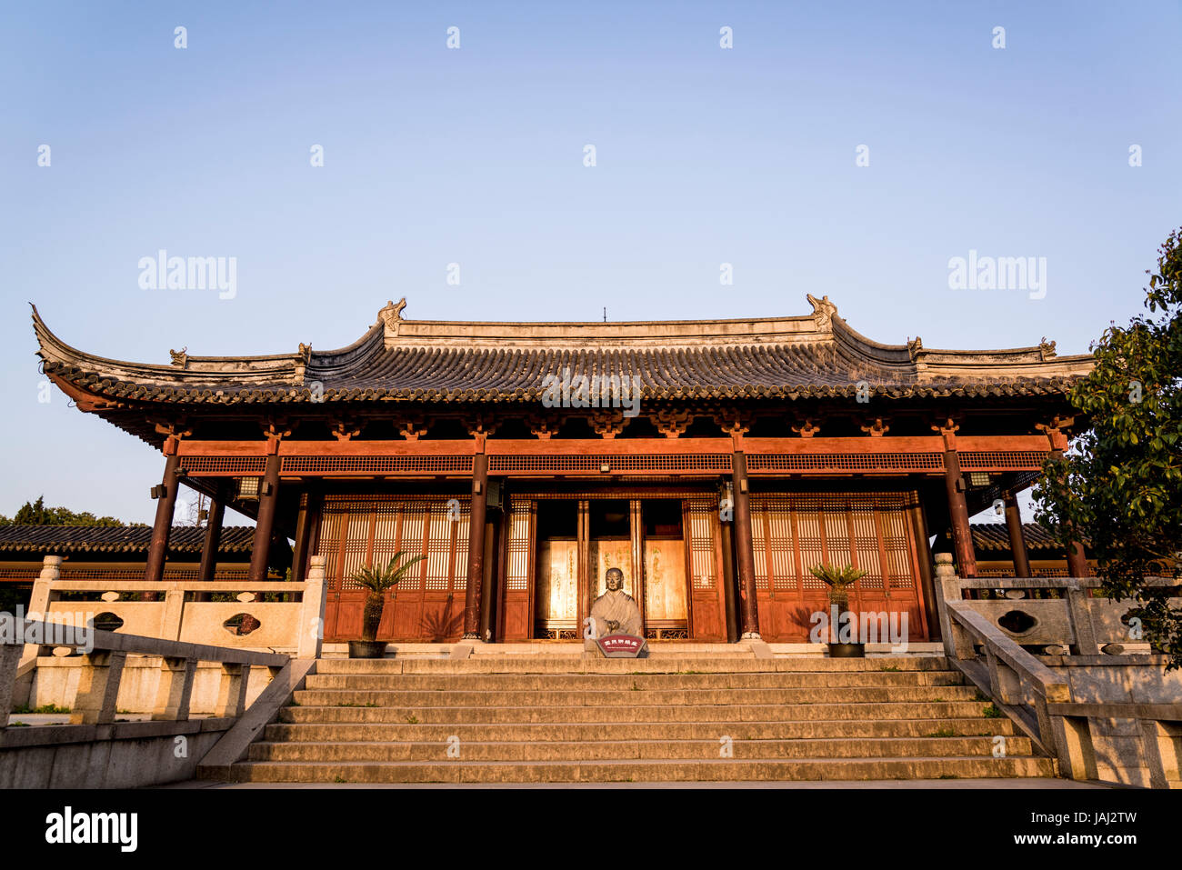 Sala delle quattro meriti di buon auspicio, Pan di gate o di Panmen Scenic Area, Suzhou, provincia dello Jiangsu, Cina, provincia dello Jiangsu, Cina Foto Stock