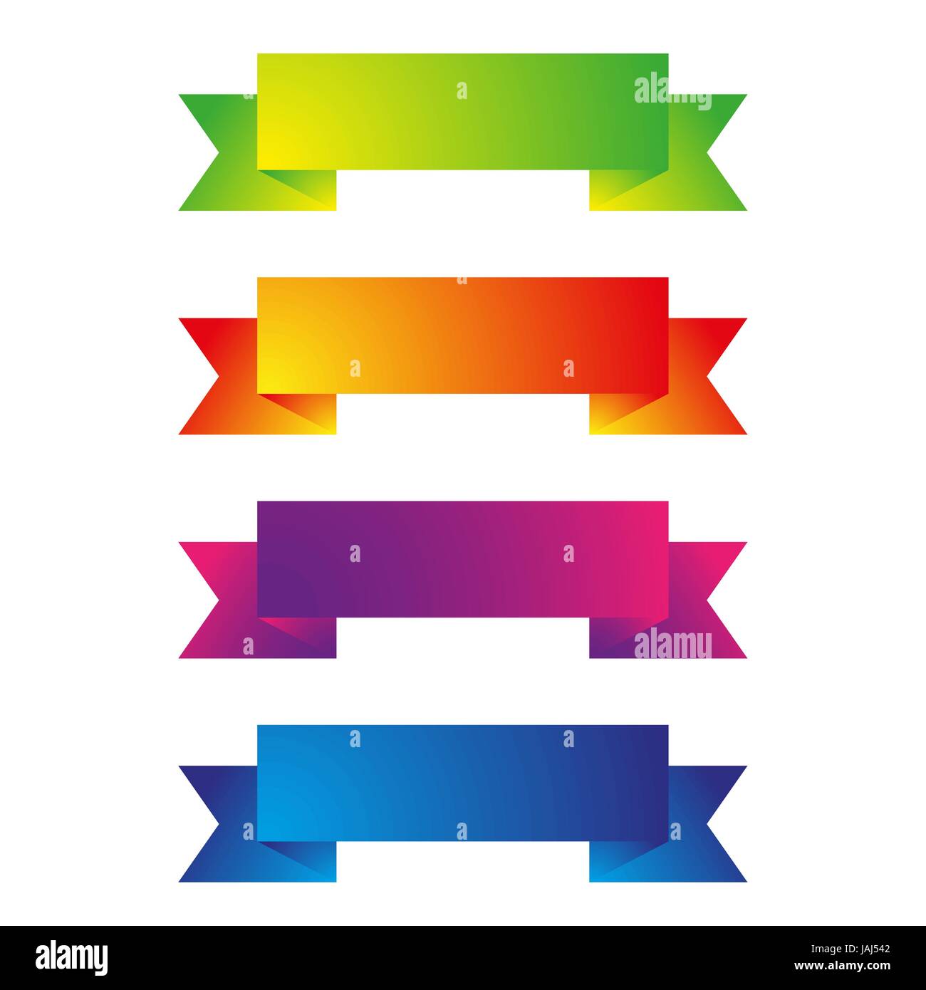 Nastro colorato vettore set Illustrazione Vettoriale