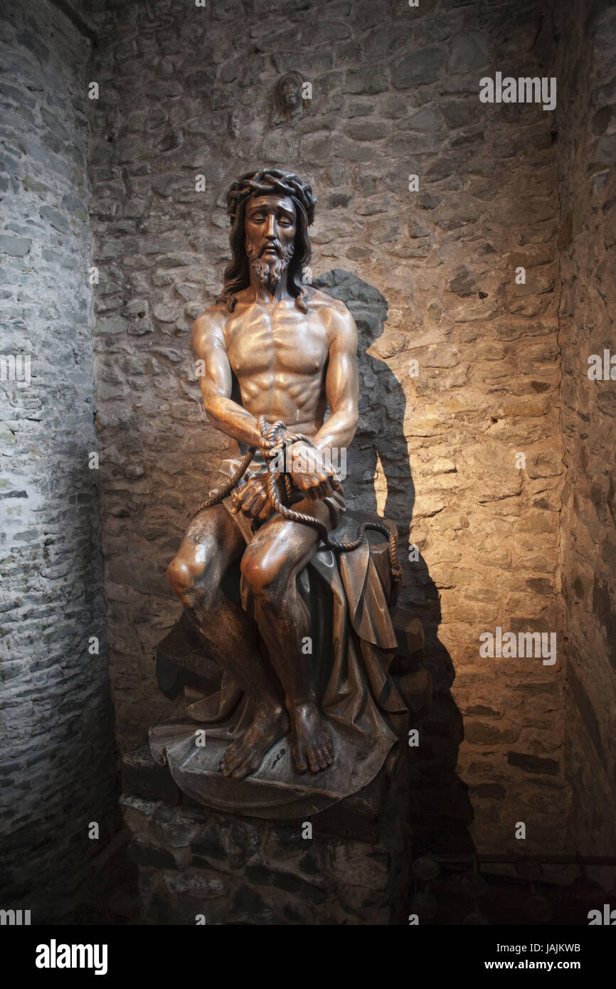 Belgio,Brugge,santo basilica del sangue,cripta,Gesù statua, Foto Stock
