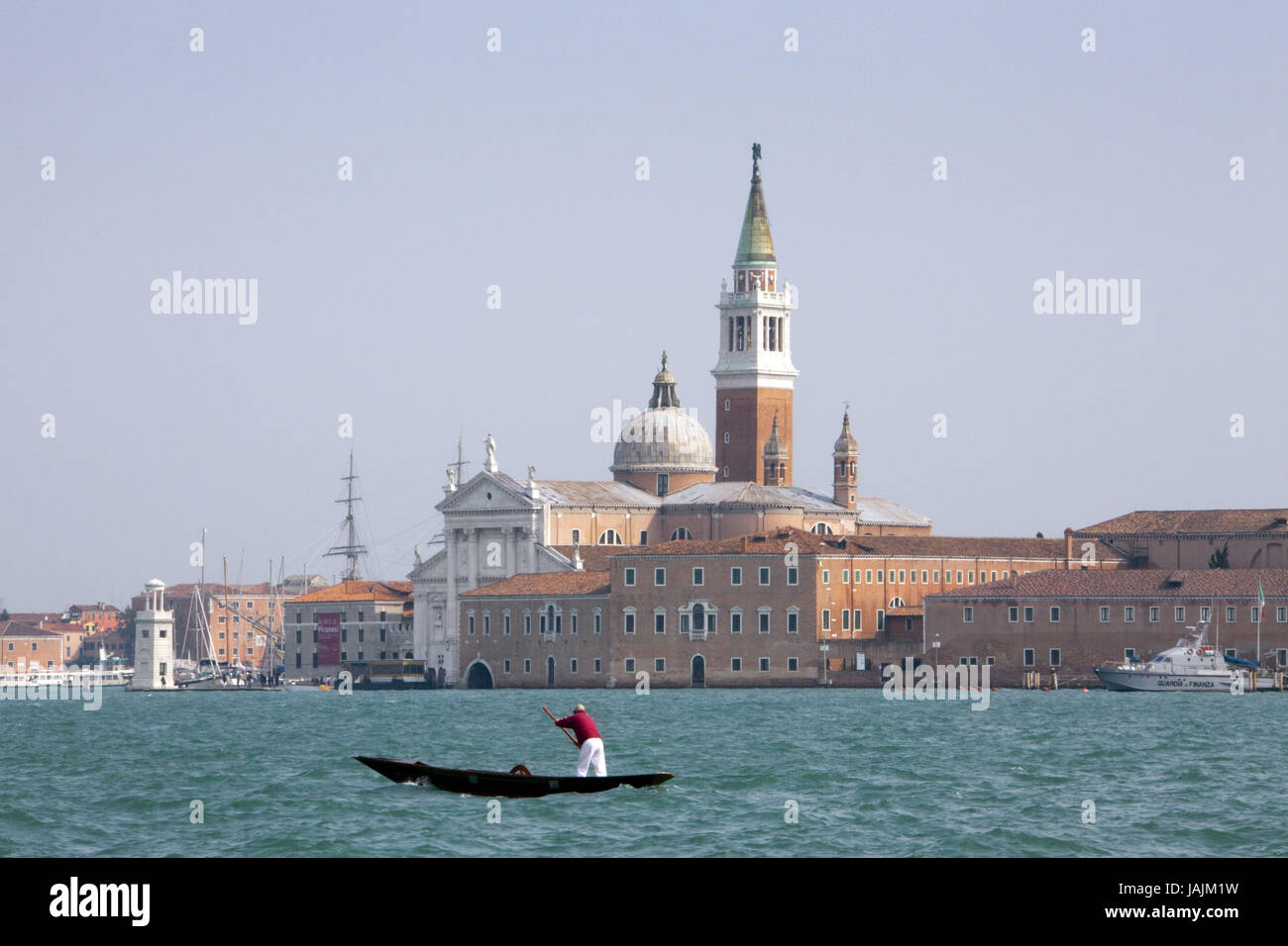 L'Italia,Venezia,Giudecca,canale,boot, Foto Stock