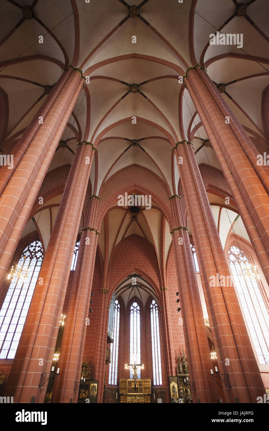 La germania,Francoforte sul Meno,Cattedrale imperiale di San Bartolomeo,vista interna, Foto Stock