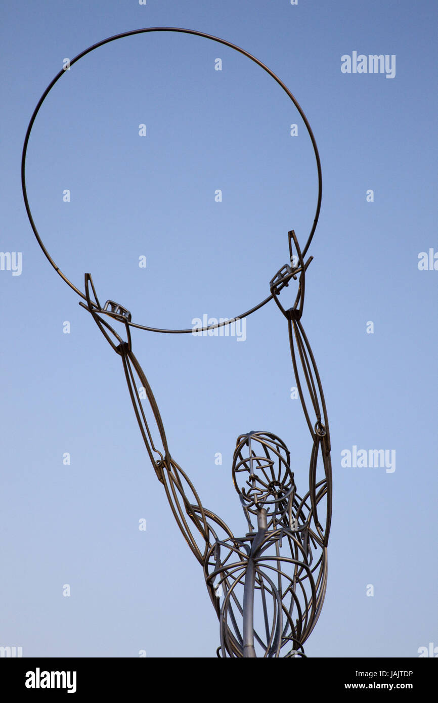 Irlanda del Nord,Belfast,scultura,'faro di speranza" da Andy Scott, Foto Stock