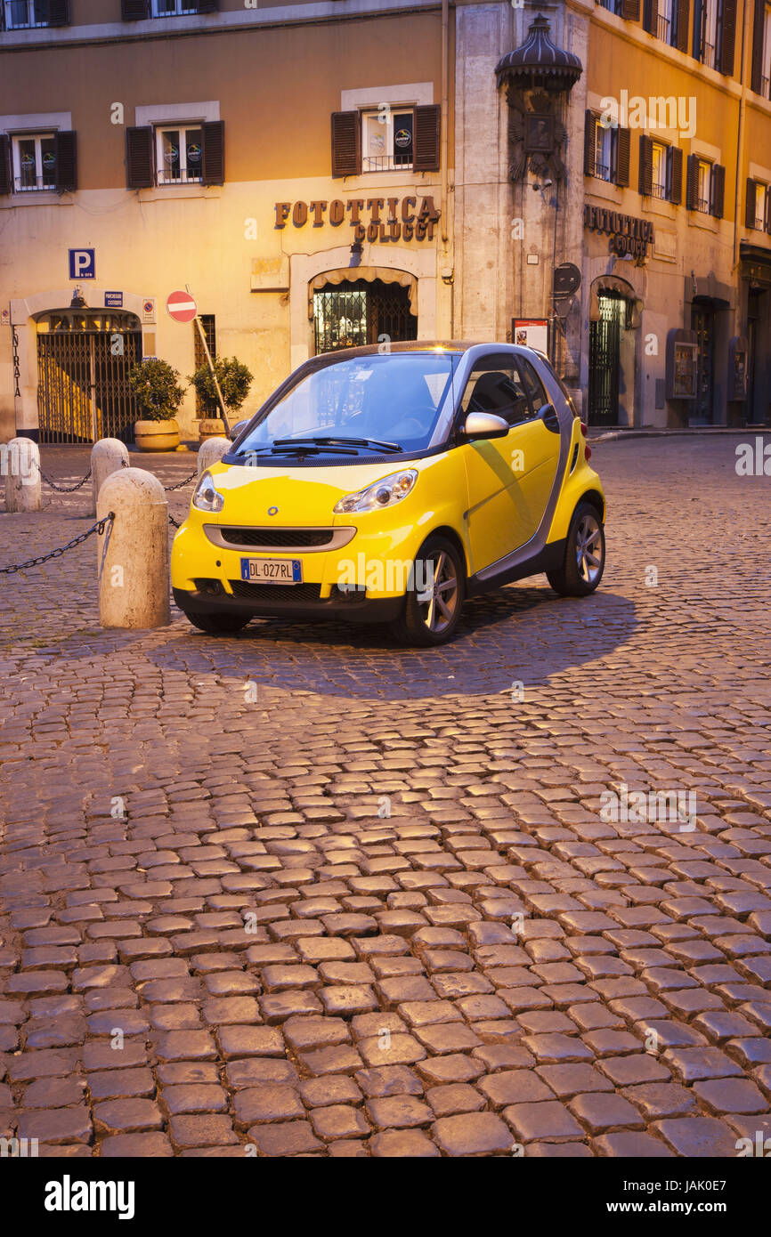 L'Italia,roma,parcheggio auto,di notte, Foto Stock