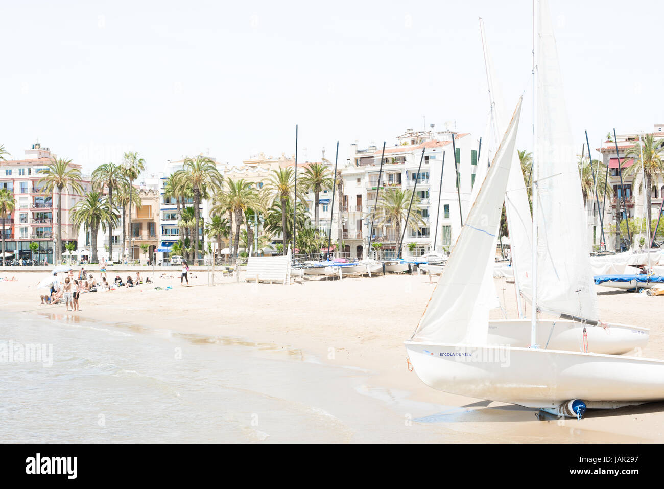 Sitges estate gay city beach Foto Stock