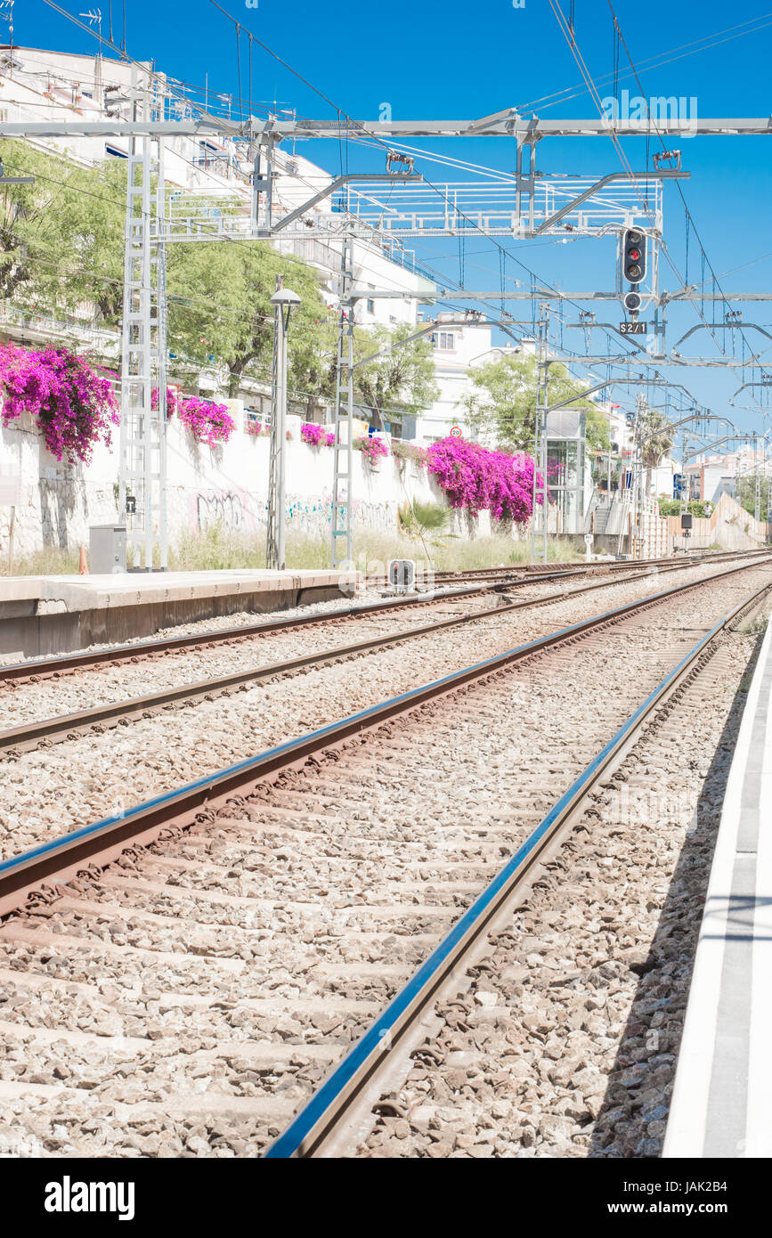 Sitges estate gay city beach Foto Stock