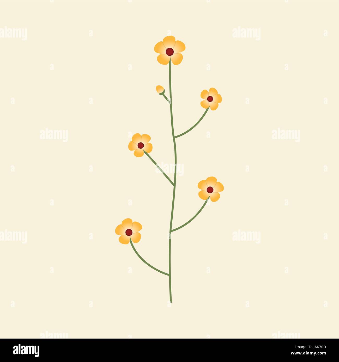 Fiore selvatico illustrazione vettoriale Illustrazione Vettoriale