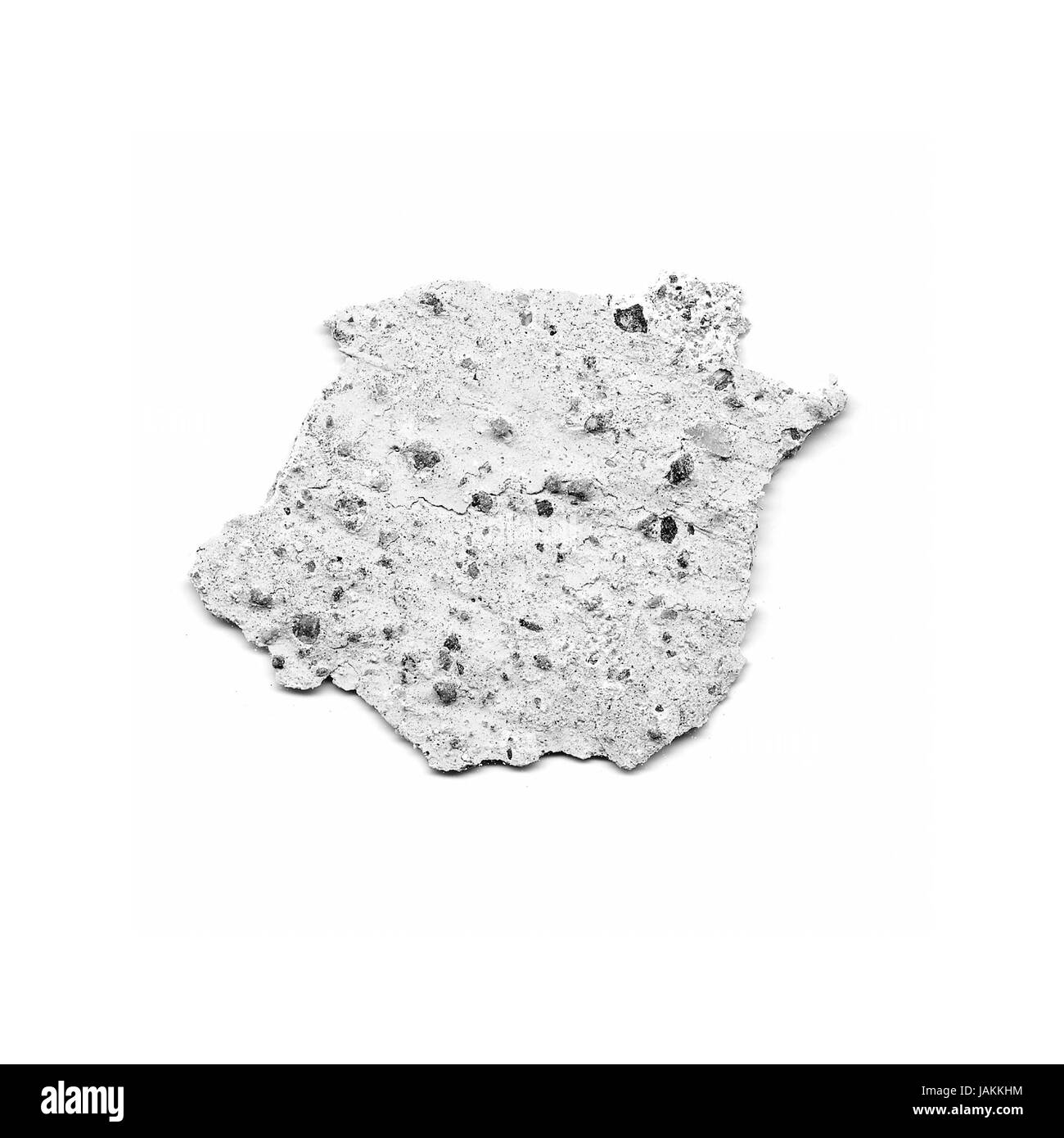 Colore blu campione da un intonaco isolato su bianco in bianco e nero Foto Stock