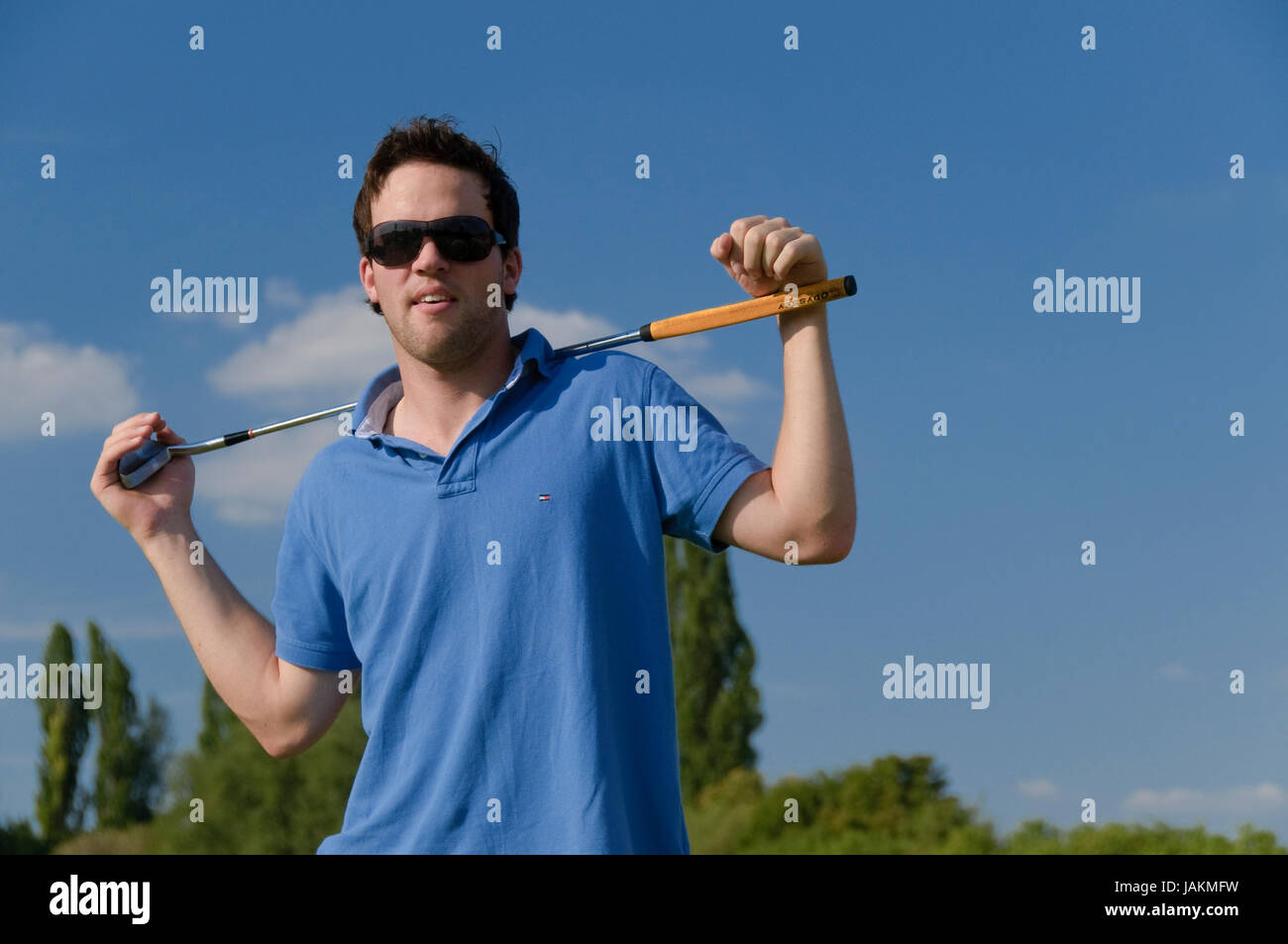 Juge Männer spielen Golf Foto Stock