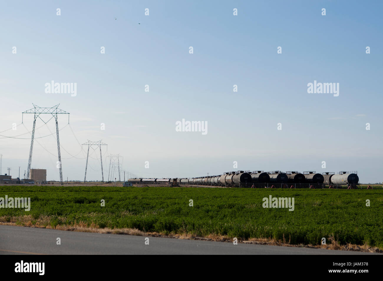 DOT 111 serbatoio rail cars - California USA Foto Stock