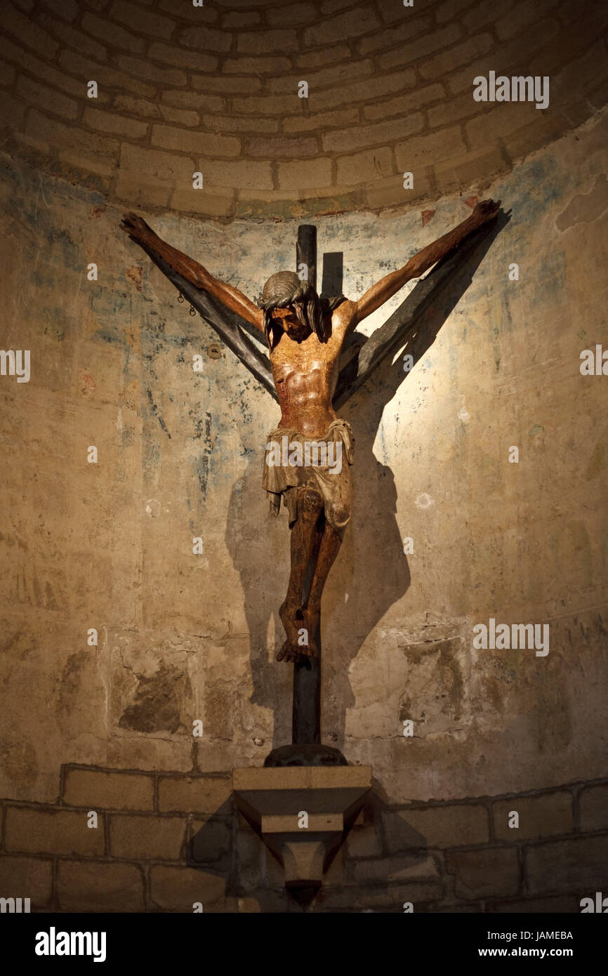 Spagna,Navarra,Puente la Reina,Iglesia del Crucificio,chiesa,cross,Gesù,Jakob, Foto Stock