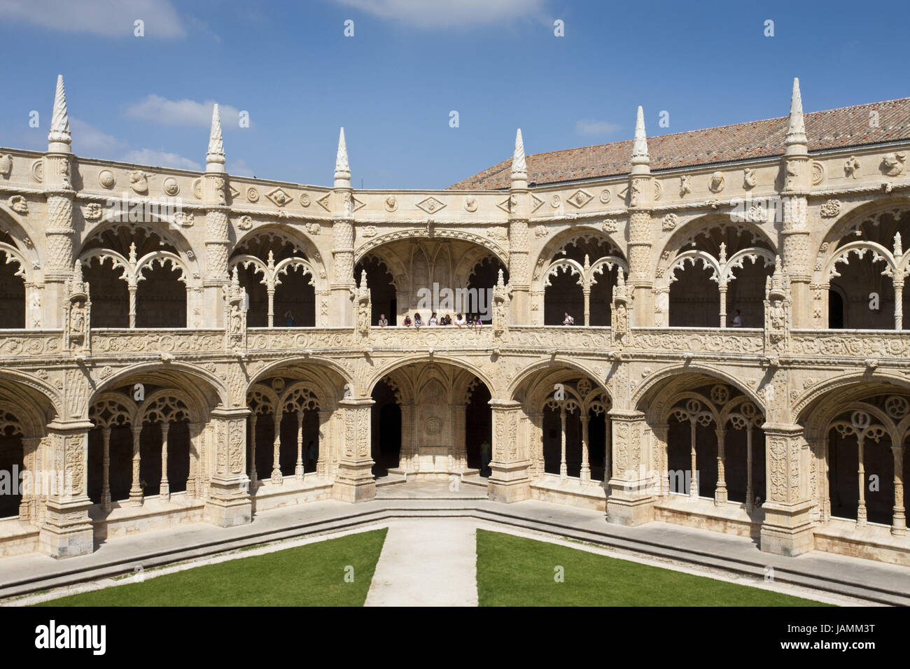 Il Portogallo, Lisbona, Hieronymus chiostro,cortile interno, Foto Stock
