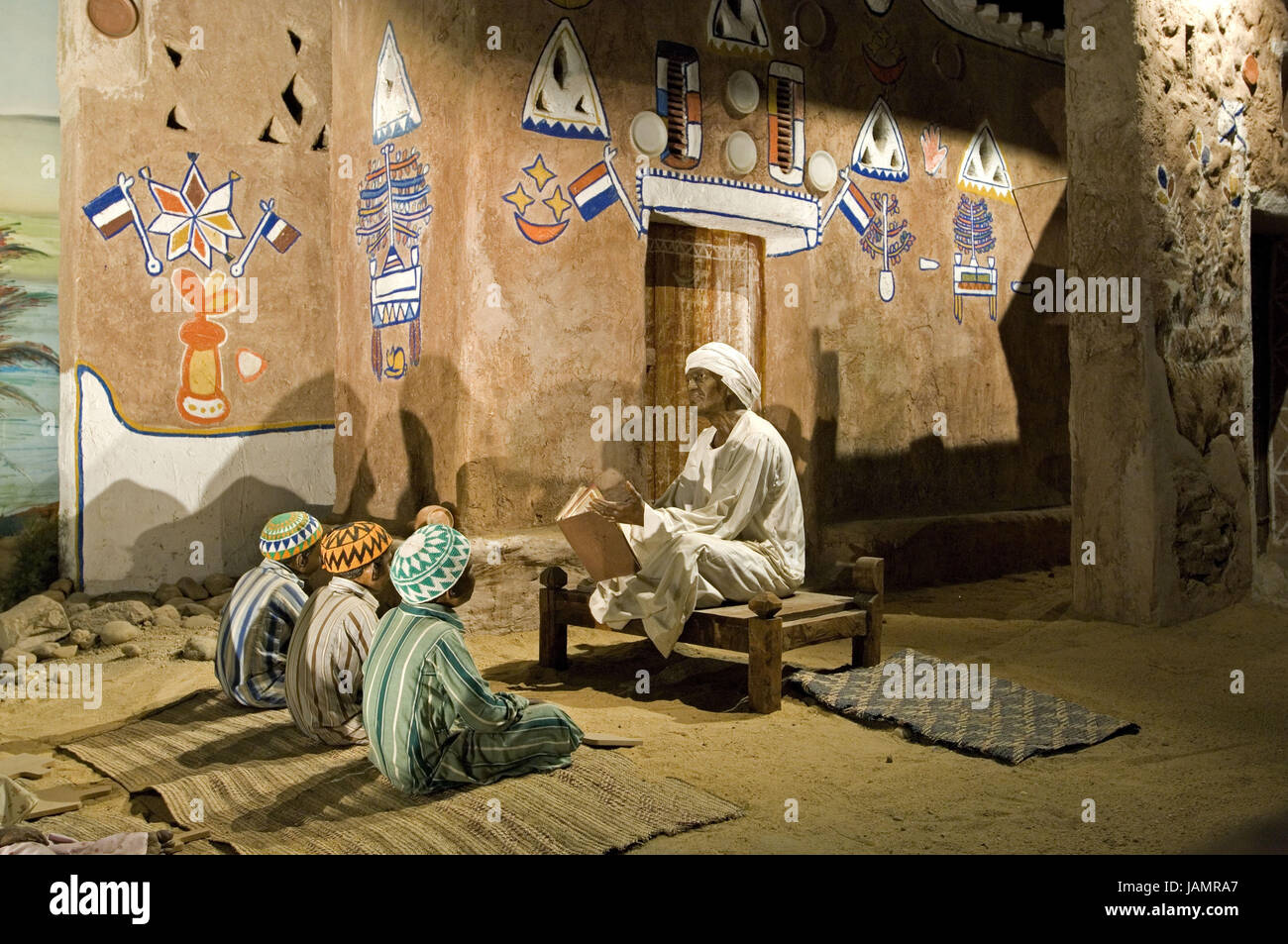 L'Egitto,Aswan,Nubisches museo,caratteri,rappresentanza,scene di vita quotidiana, Foto Stock