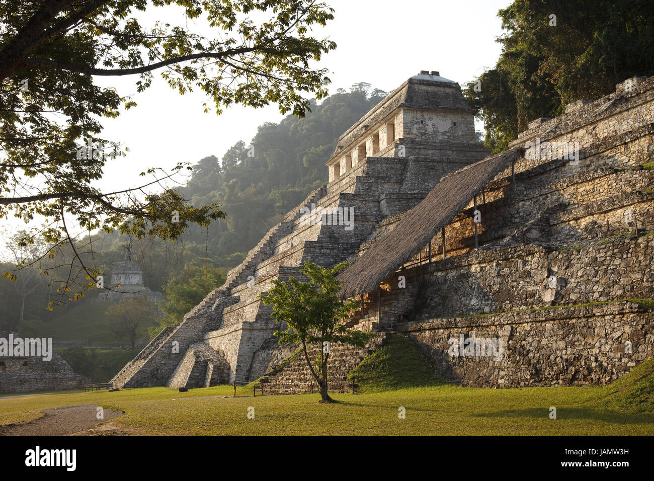 Messico Chiapas,Palenque,rovine,Maya,Tempio delle iscrizioni, Foto Stock