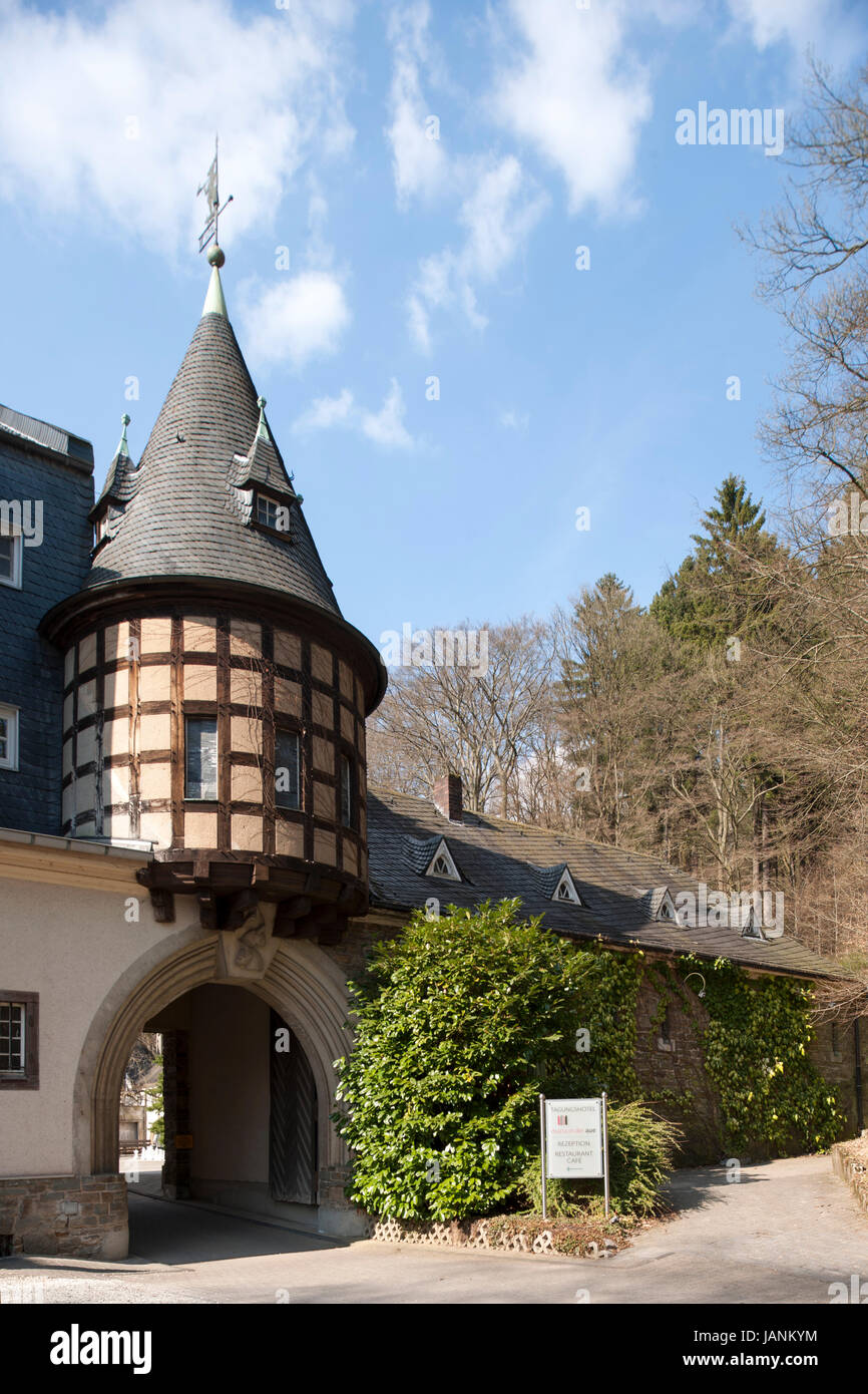 Deutschland, Oberbergischer Kreis, , Tagungshotel Maria in der Aue. Erbaut wurde das ehemalige Jagdschloss von der Industriellenfamilie Foto Stock