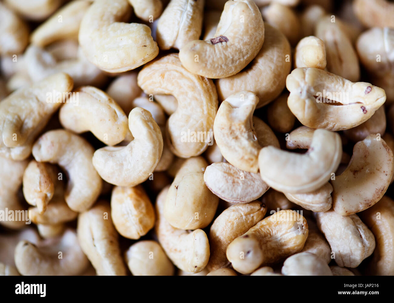 Vista dettagliata del prodotto di castagne fresche Foto Stock