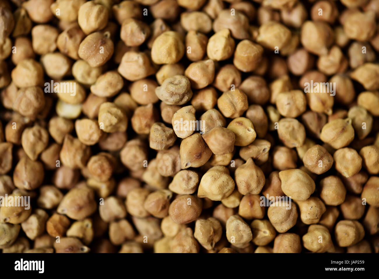 Vista dettagliata del prodotto di ceci freschi Foto Stock