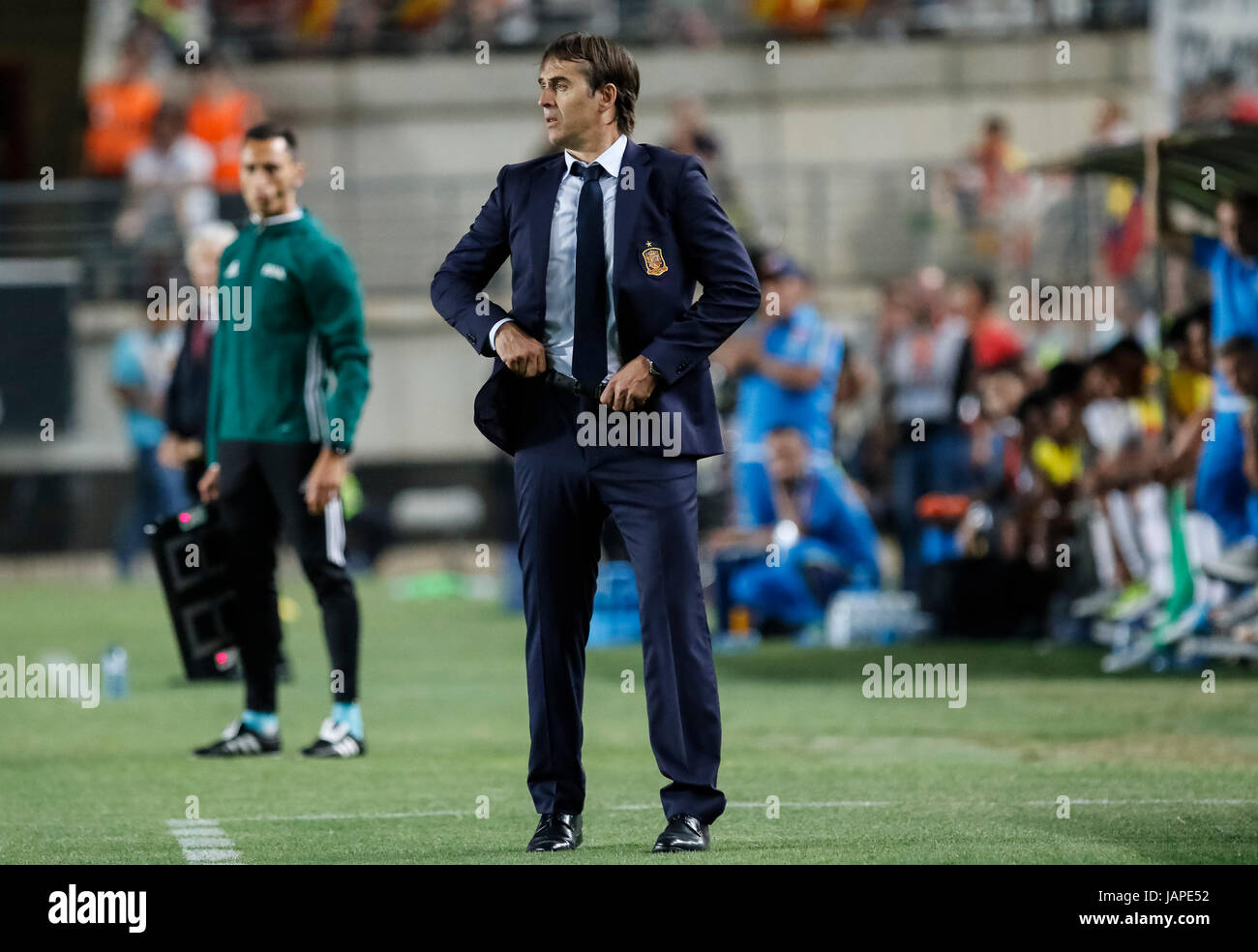 Murcia, Spagna. Il 7 giugno, 2017. International amichevole tra la nazionale di calcio della Spagna e la Colombia a Nueva Condomina Stadium in Murcia. © ABEL F. ROS/Alamy Live News Foto Stock