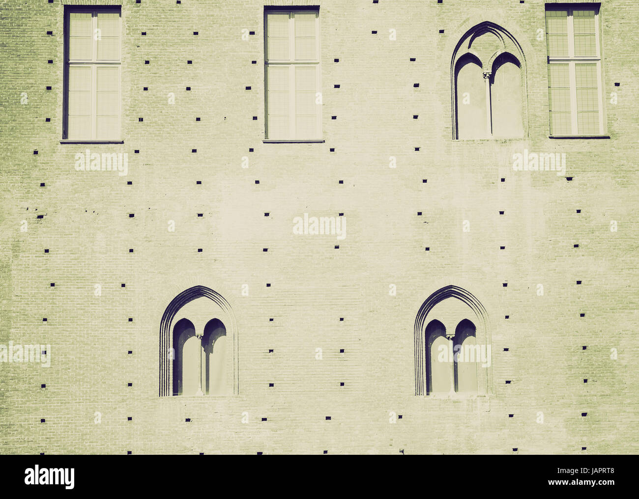 Retrò seppia vecchia parete lacerata utili come uno sfondo Foto Stock