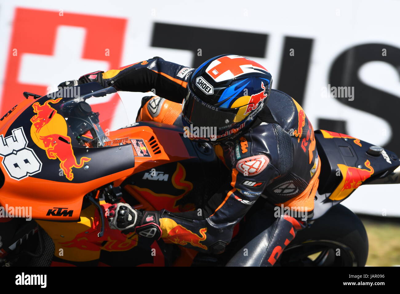 Mugello - Italia, 3 giugno: British KTM pilota MotoGP Bradley Smith a 2017 OAKLEY GP d Italia di MotoGP Mugello il 3 giugno 2017. Italia Foto Stock