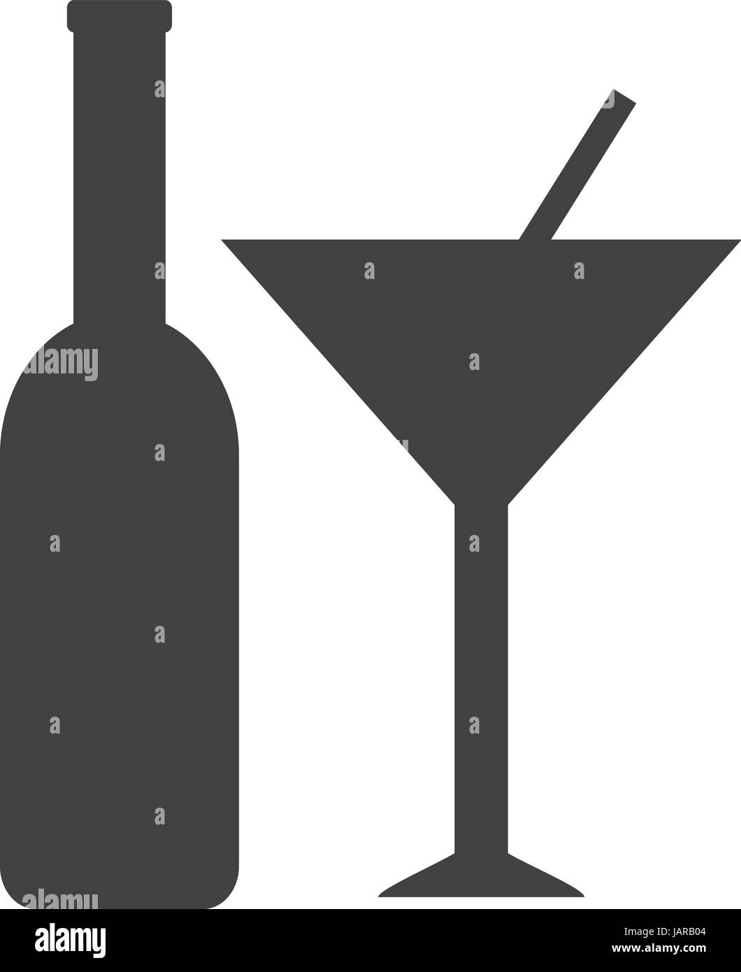 Icona di alcool in semplice stile vettoriale Illustrazione Vettoriale