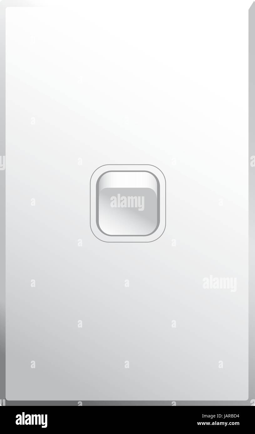 Interruttore luce di vettore in bianco sfumato 3D Illustrazione Vettoriale