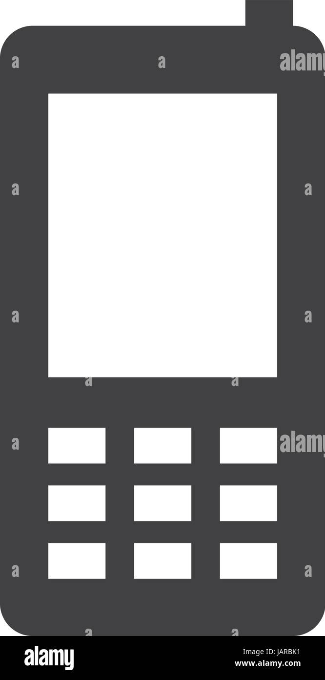 Semplice telefono cellulare o telefono cellulare icona vettore Illustrazione Vettoriale