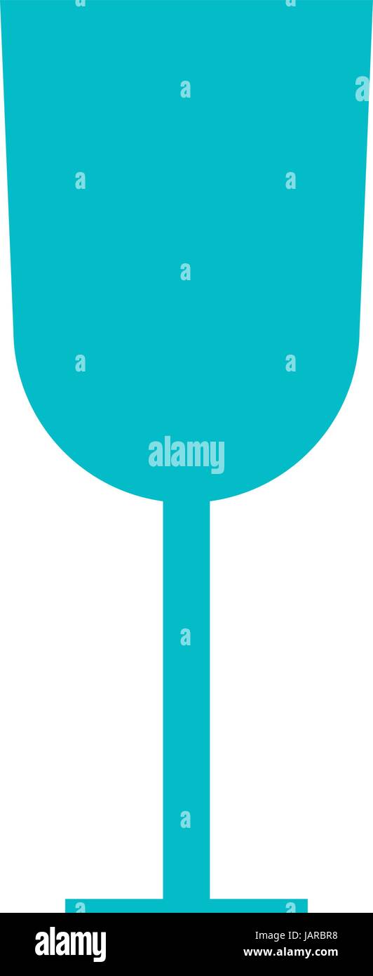 Bicchiere di vino in un semplice piatto vettore di design Illustrazione Vettoriale