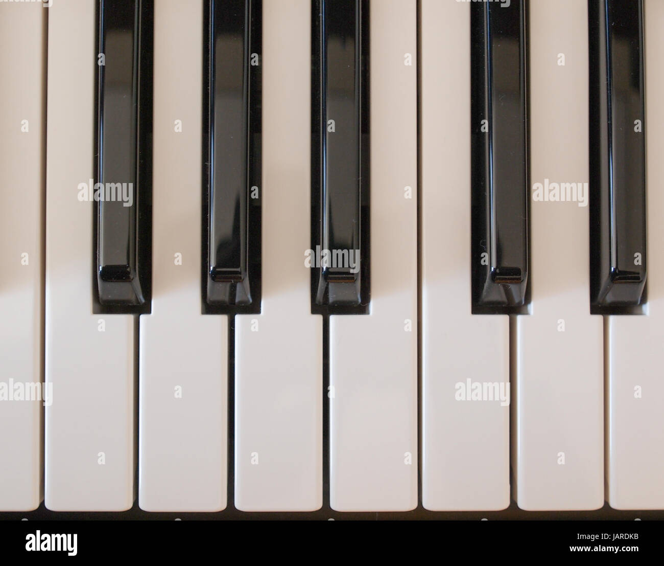Dettaglio di una tastiera musicale Foto Stock