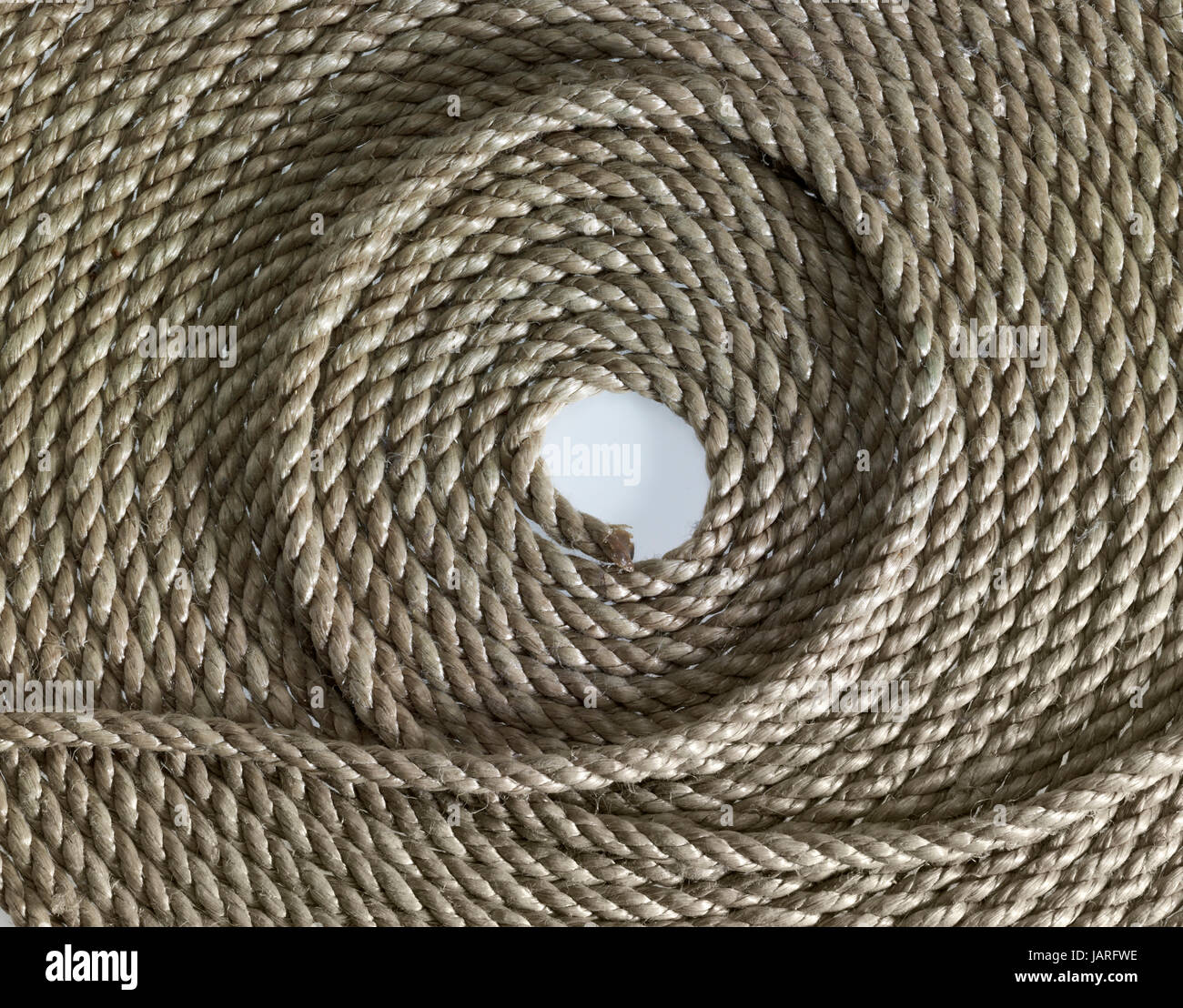 Telaio completo dettaglio di una corda arrotolata Foto Stock