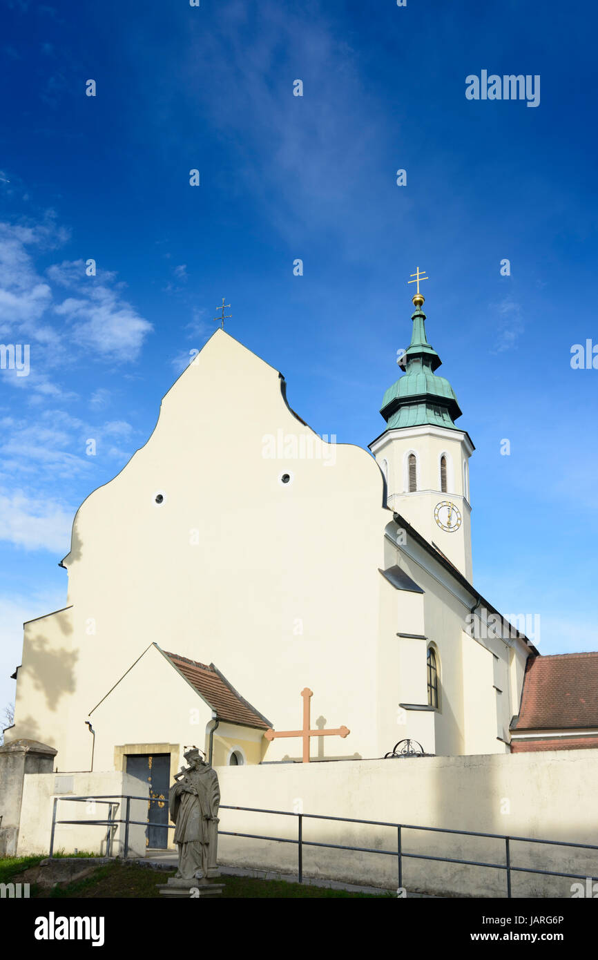La chiesa, Gerasdorf bei Wien,, Donau Niederösterreich, Austria Inferiore, Austria Foto Stock
