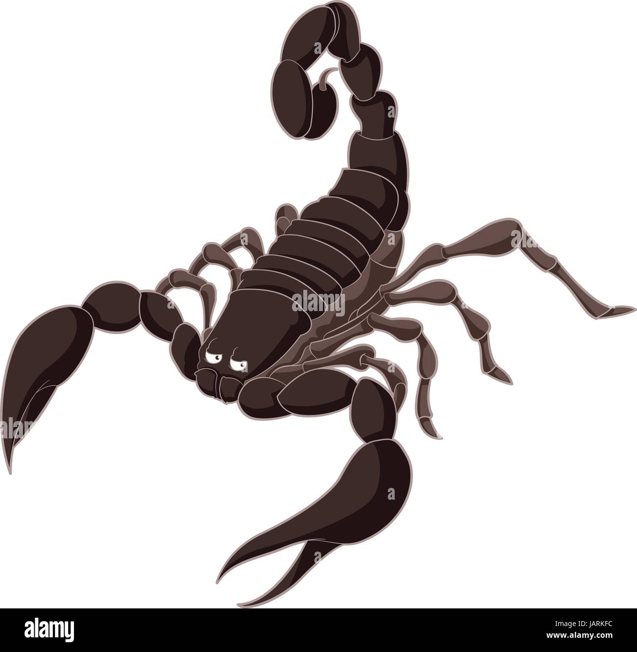 Immagine vettoriale del cartoon brown Scorpion Illustrazione Vettoriale