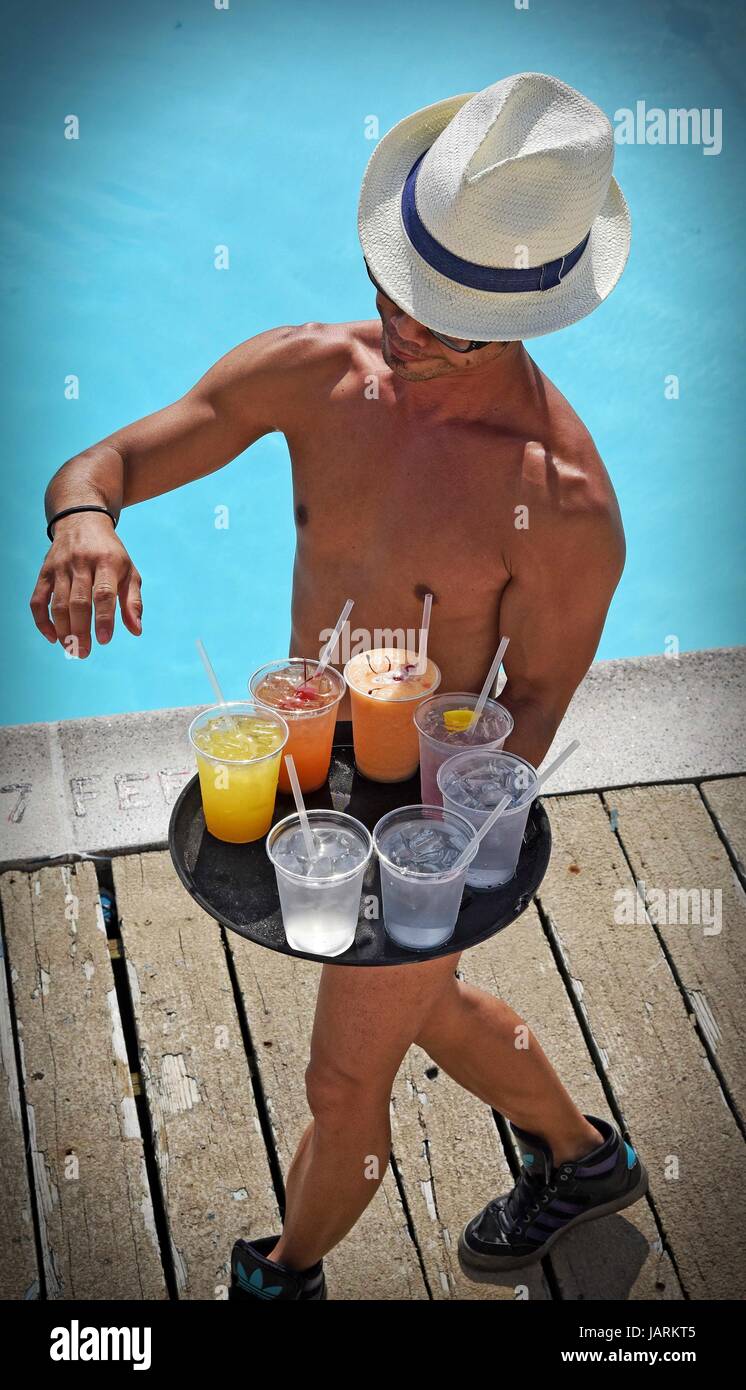 Cherry Grove Fire Island New York NY Gay LGBT summer resort sull'Oceano Atlantico. Foto Stock