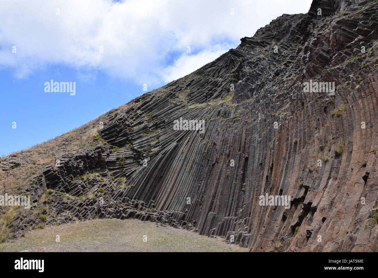 Colonne di basalto trovato presso Pico de Ana Ferreira in Porto Santo e di Madeira Foto Stock