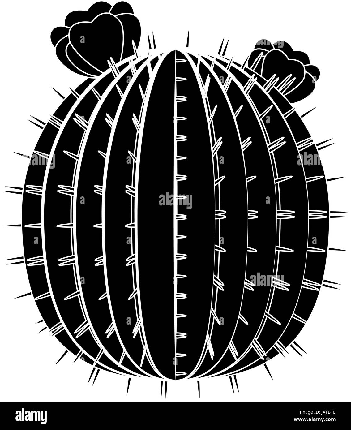 Deserto di cactus impianto Illustrazione Vettoriale