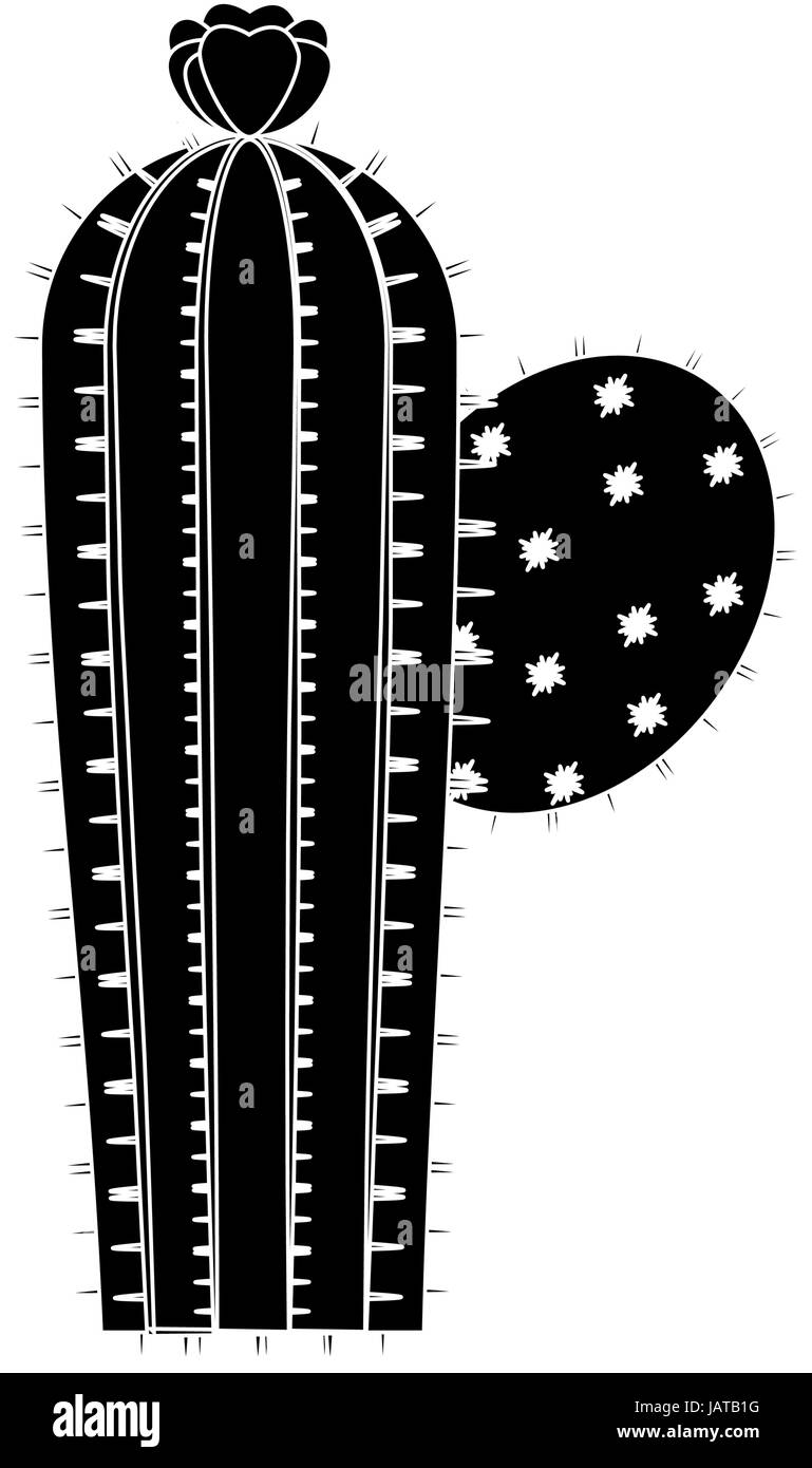 Deserto di cactus impianto Illustrazione Vettoriale