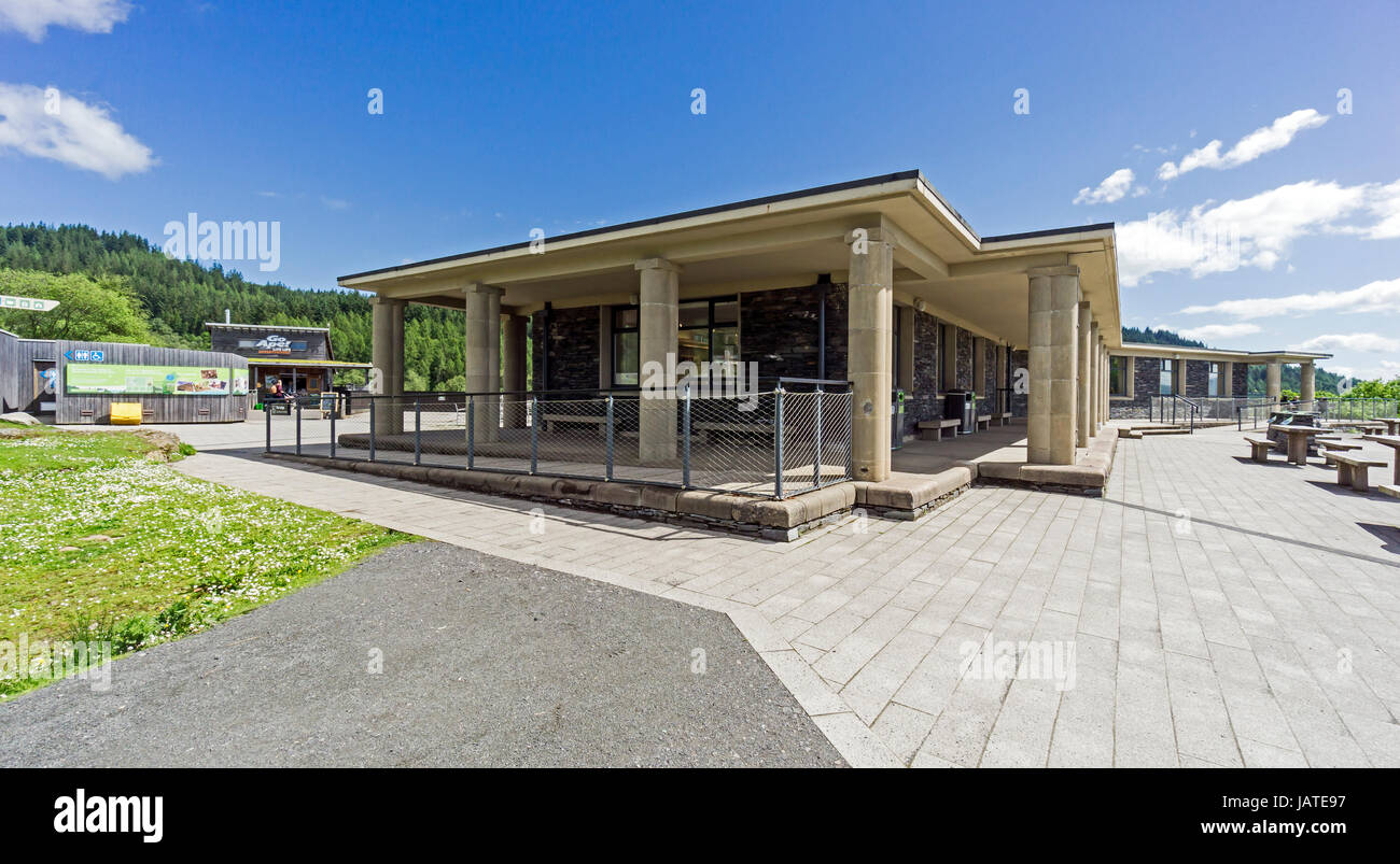 Commissione forestale di proprietà Lodge nel Queen Elizabeth Forest Park Aberfoyle nel Loch Lomond e il Trossachs Parco Nazionale di Scozia UK Foto Stock