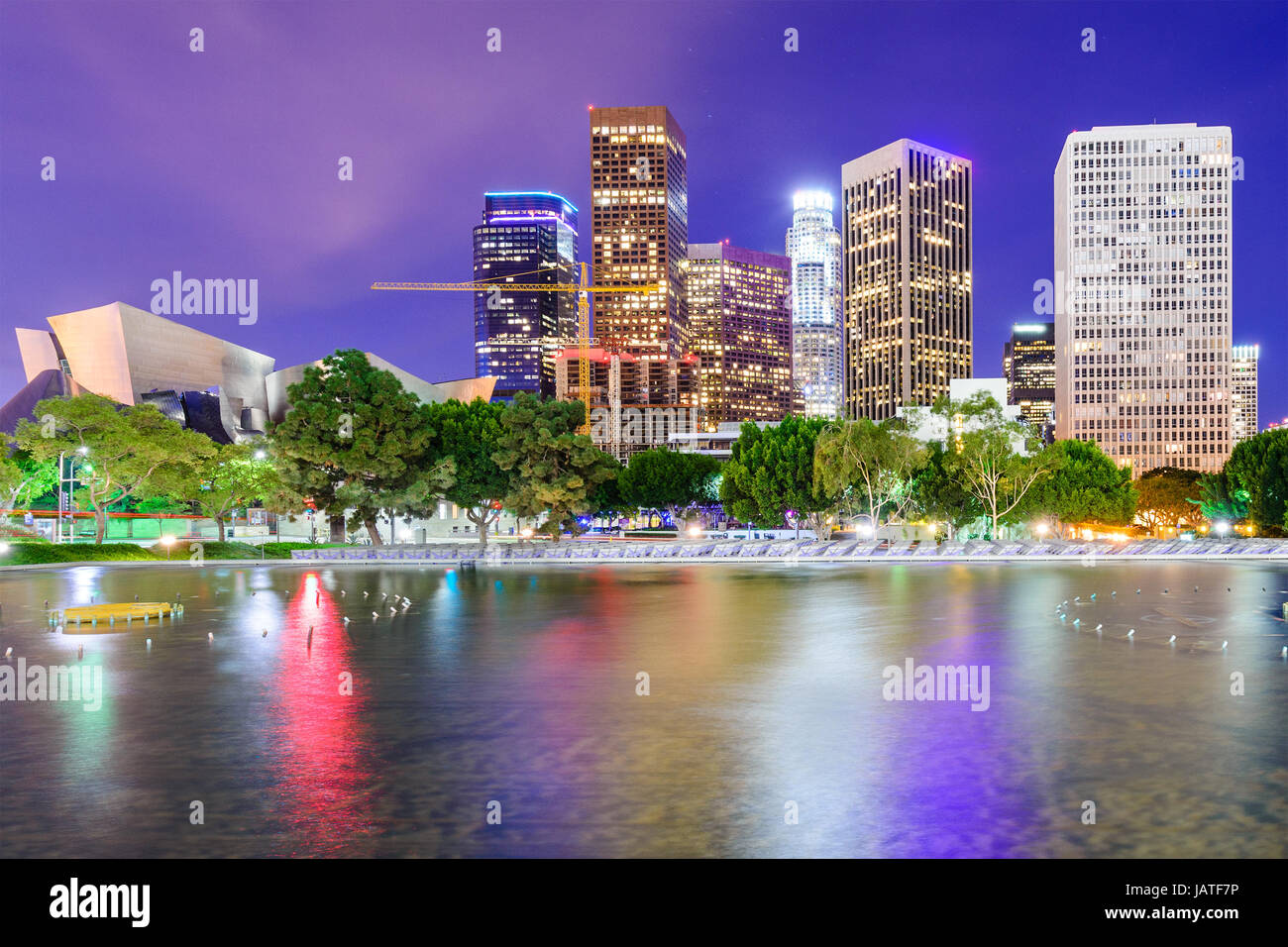 Los Angeles, California, Stati Uniti d'America skyline del centro. Foto Stock