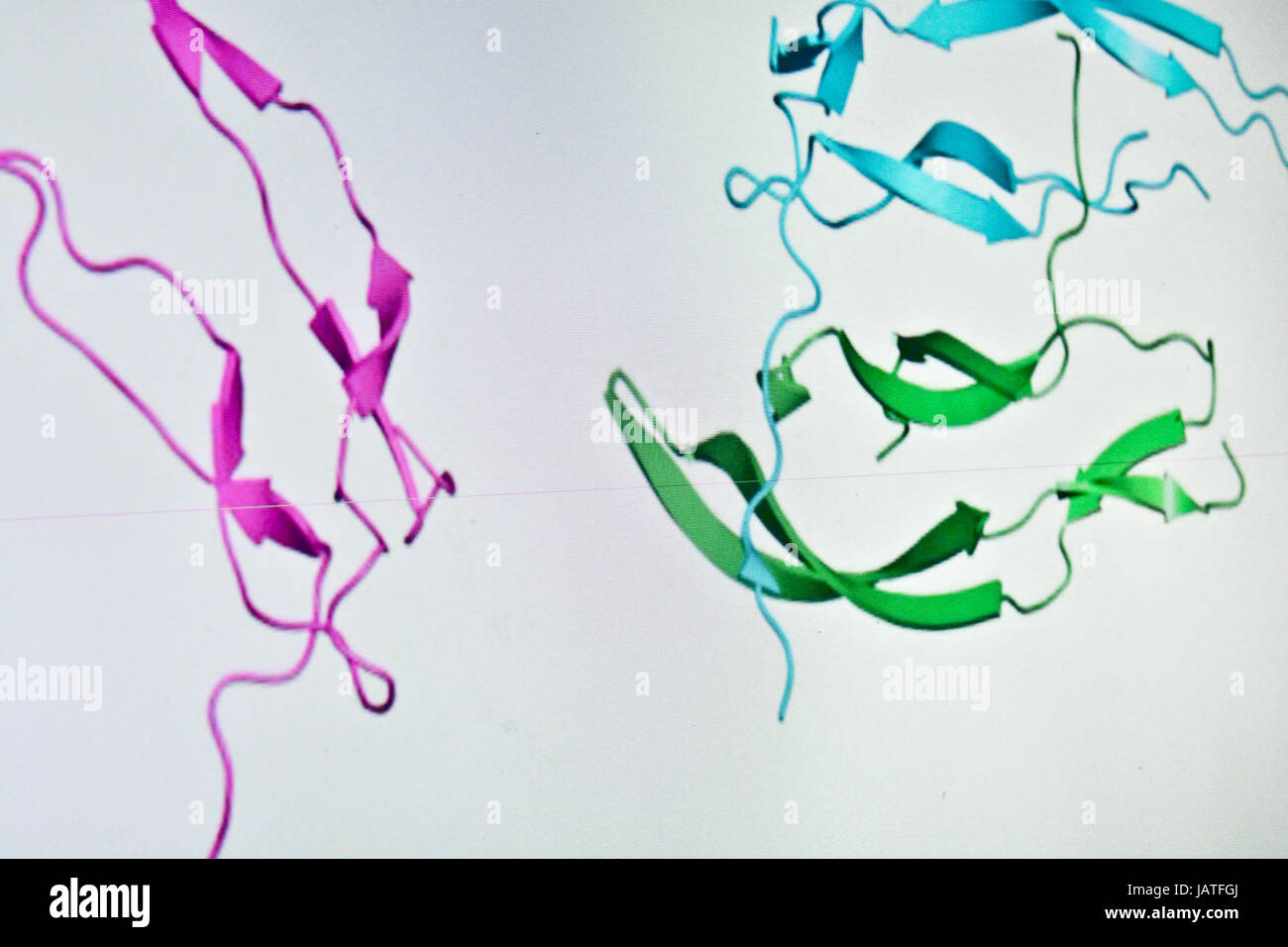 La ricerca nel campo della proteomica. Nuove tecnologie per lo studio di macromolecole biologiche. Foto Stock