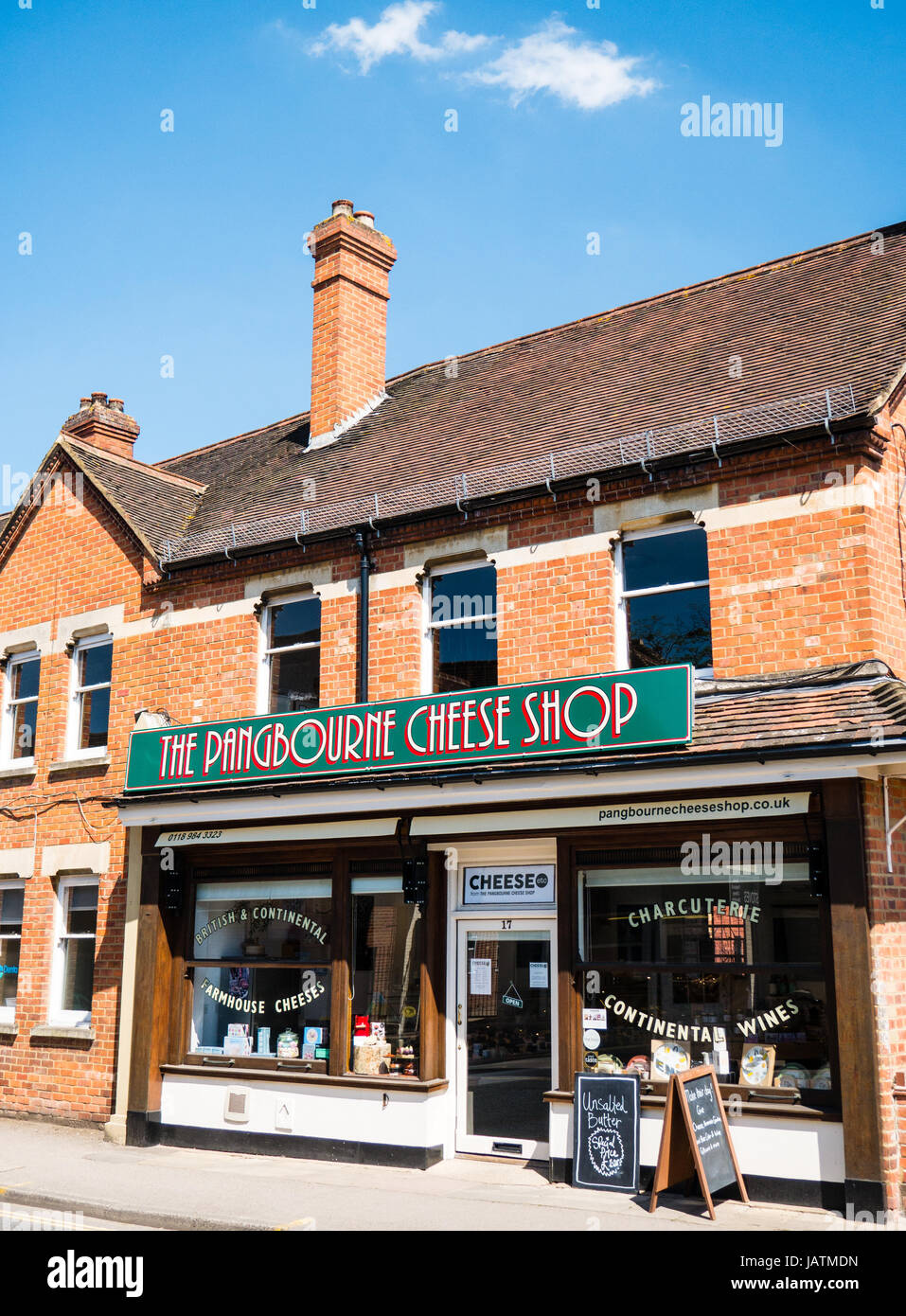 Il Formaggio di Pangbourne Shop, Pangbourne-on-Thames, Berkshire, Inghilterra, Regno Unito, GB. Foto Stock