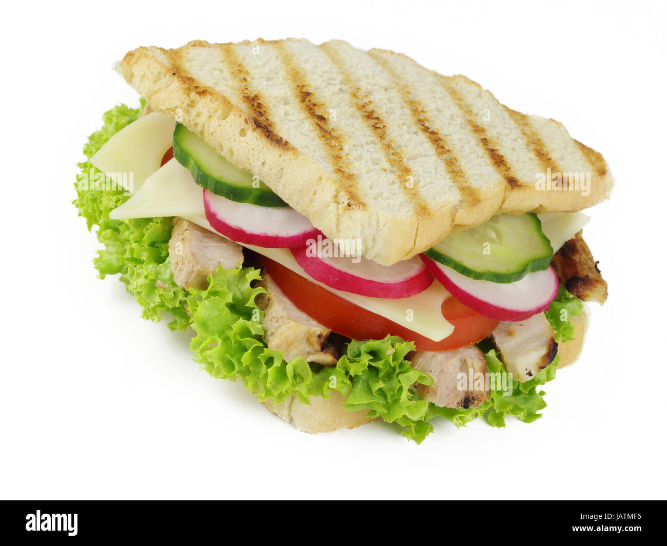 Sandwich freschi con carne di tacchino Foto Stock