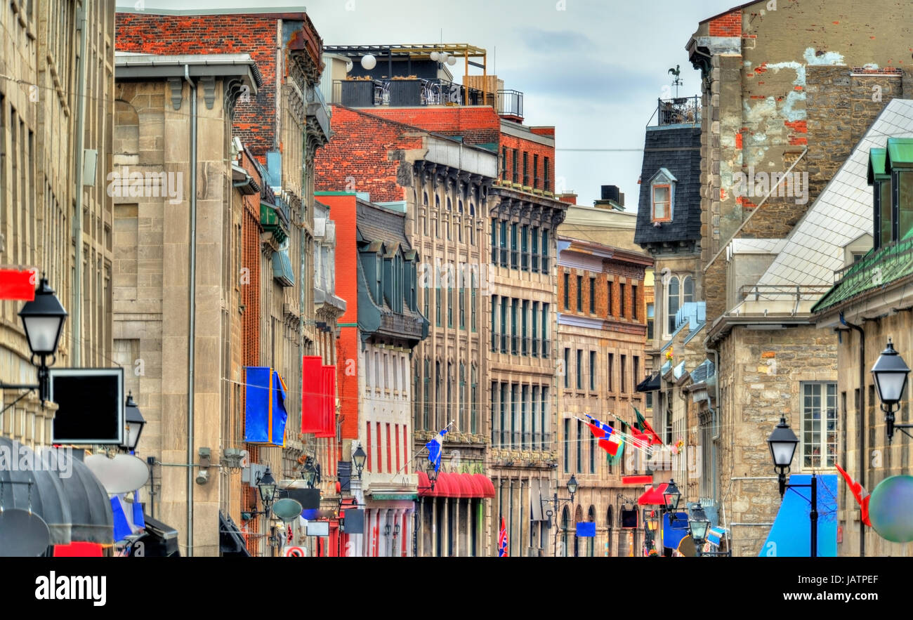 Edifici di Vecchia Montreal, Canada Foto Stock