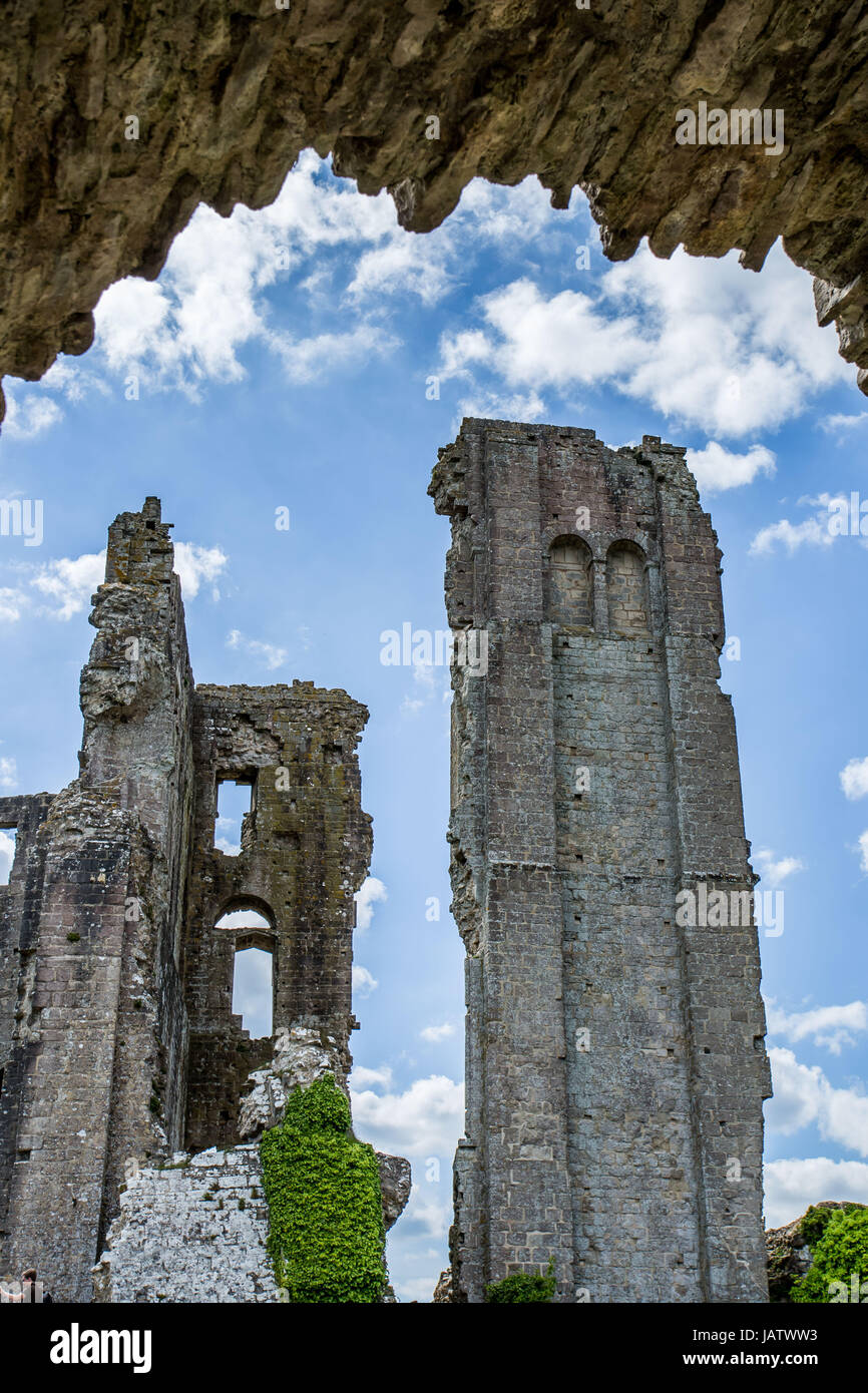 Corfe Castle dorset Inghilterra Foto Stock