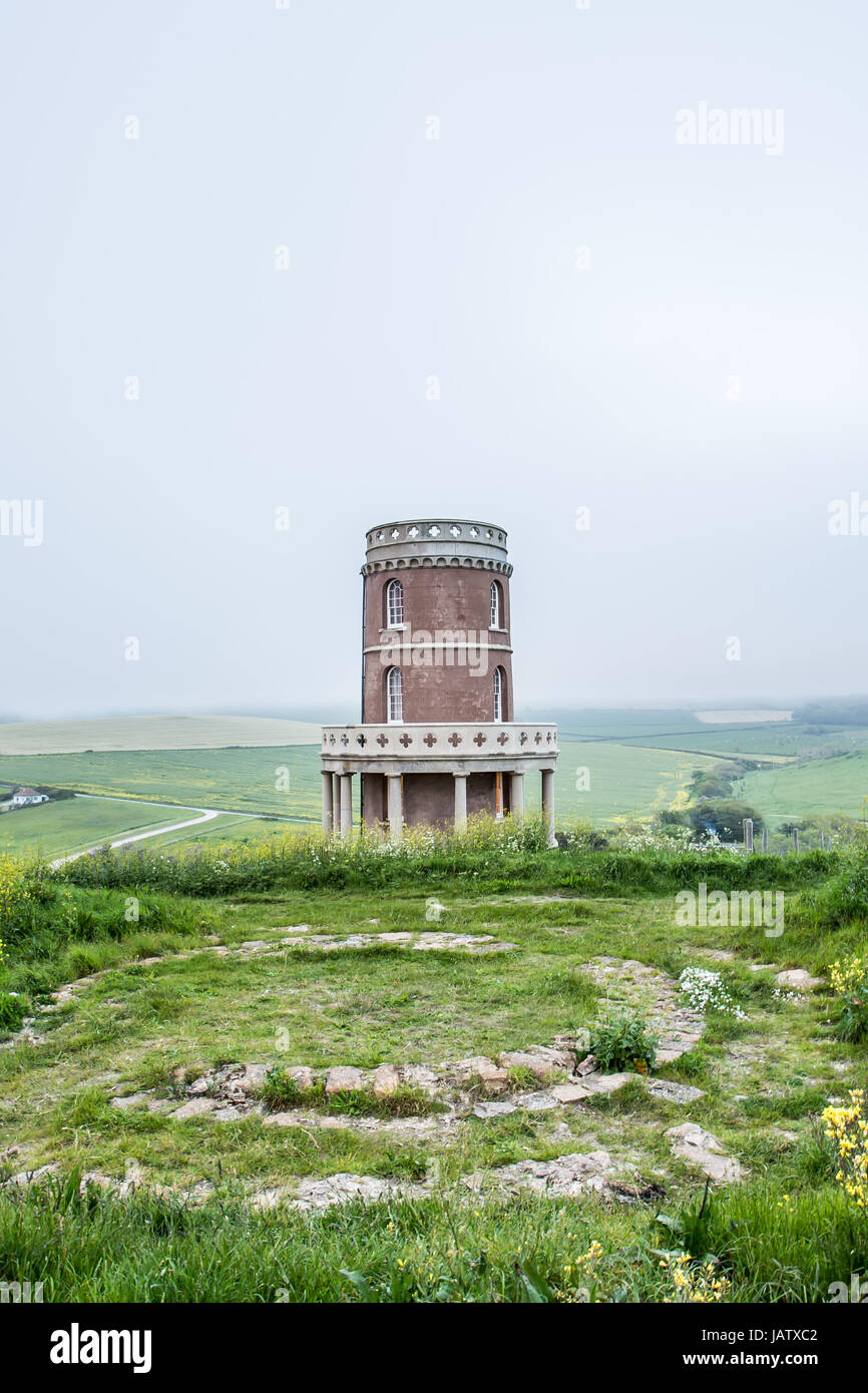 Clavell tower dorset sul giorno nuvoloso Foto Stock