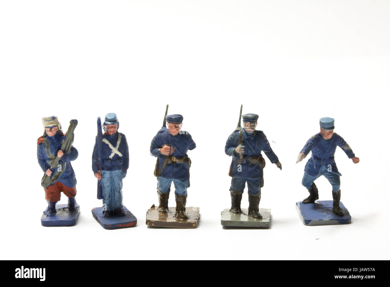 Raccolta di stagno e Vintage Toy Soldiers Foto Stock