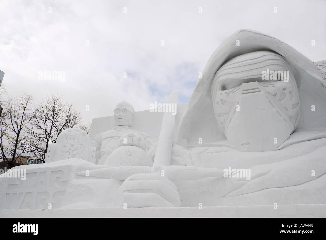 Sapporo, Hokkaido, Giappone. Scultura di neve a Sapporo Snow Festival (Sapporo Yuki Matsuri) Foto Stock