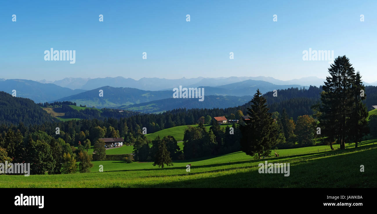 Ausblick in den Bregenzer Wald vom Pfänder , Foto Stock